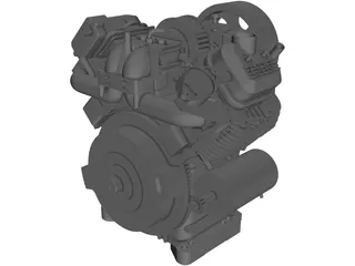 Briggs and Stratton V-Twin Vanguard Gas Engine 3D Model