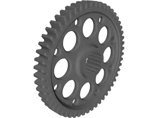 Spur Gear 47 6DP Teeth 27mm Wide 3D Model