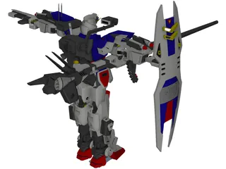 Gundam F-90 Long Range Type 3D Model