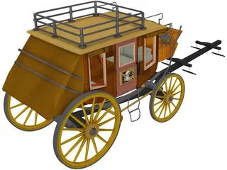 Stage Coach 3D Model