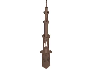 Islamic Minaret 3D Model