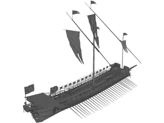 Reale War Ship 3D Model