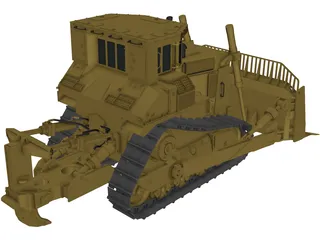 Caterpillar Bulldozer 3D Model