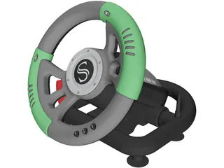 Gaming Steering Wheel 3D Model