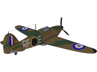 Hawker Hurricane Mk. I 3D Model
