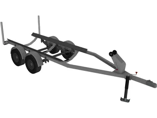 Boat Trailer 3D Model