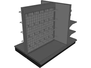 Best Buy Gondola Shelving 3D Model