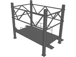 Car Lift Parking 3D Model