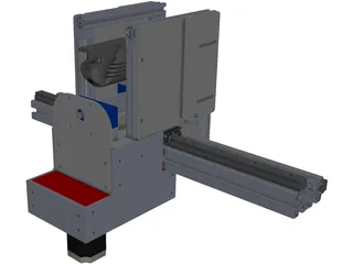 CNC Gantry Router Holder and Movement Construction 3D Model