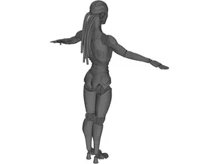 Robot Woman 3D Model