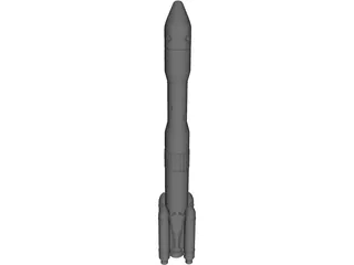 H2B Rocket 3D Model