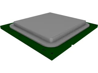 Microprocessor Intel 3D Model