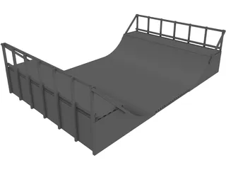 Skateboard Miniramp 3D Model