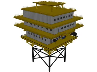 Oil Platform 3D Model