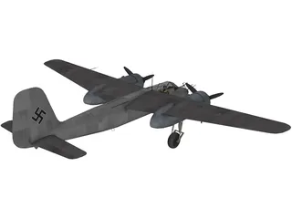 Focke-Wulf TA154 Night Fighter 3D Model