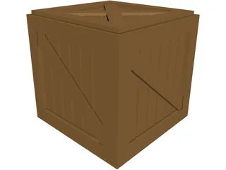 Wood Box 3D Model