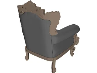 Neo Classical Armchair 3D Model