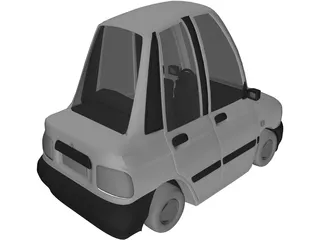 Cartoon Car 3D Model