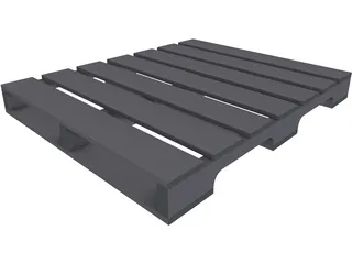 Wooden Pallet 40W x 48D 3D Model