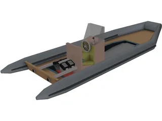 Rigid Inflatable Boat [RIB] 3D Model