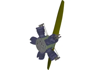 Karab Aircraft Engine 3D Model