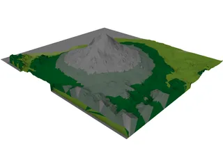 Volcano Etna Italy 3D Model