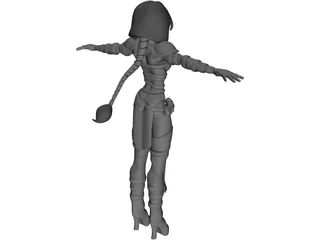 Elf Female 3D Model