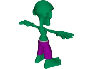 Hulky Cartoon 3D Model