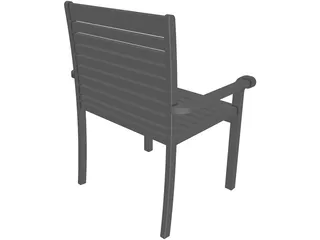 Chair Garden Teak 3D Model