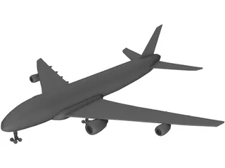 Boeing 744 Qantas 3D Model