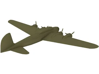 Boeing B-17D Flying Fortress 3D Model