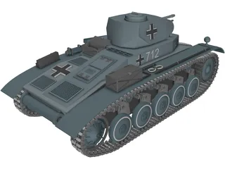 PzKpfw II (Tiger) 3D Model