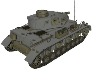 PzKpfw IV Aust D (Tiger) 3D Model