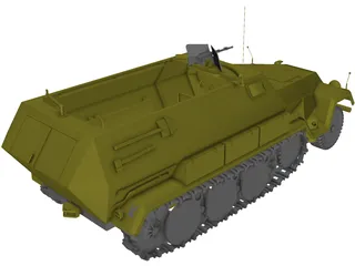 Sd-Kfz 251/1 Hanomag 3D Model