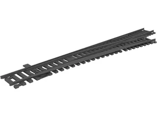 Railway Line [+Sleeper and Switch] 3D Model