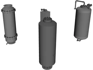 Heat Exchangers Set 3D Model