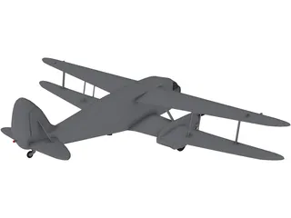 de Havilland D.H.89A Dragon Rapide 3D Model