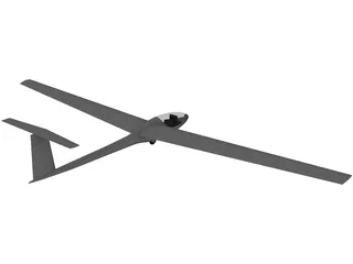 Sailplane Glider 3D Model