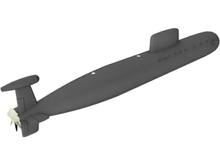 Russian Submarine 3D Model