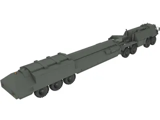 Military Transport Patriot Trailer 3D Model