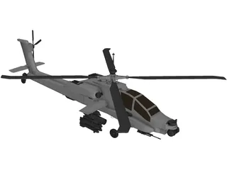 Boeing AH-64A Apache 3D Model