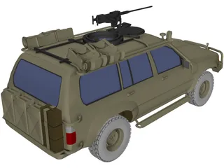 Toyota LC100 Security Escort Vehicle 3D Model