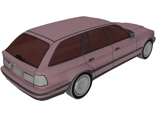 BMW 535i E34 Touring 3D Model