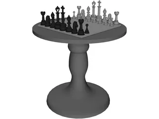 Chess Set 3D Model