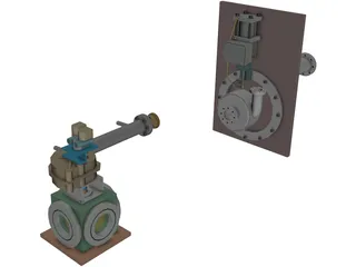Cryo Pump Heater and Valve 3D Model