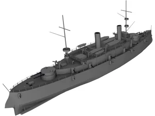 Olympia Armored Cruiser 3D Model