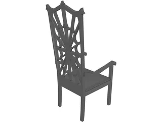 Chair Arm Highback Victorian 3D Model