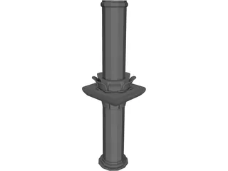 Corinthian Pillar 3D Model