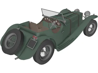 Jaguar SS100 (1935) 3D Model