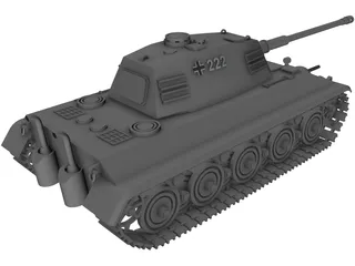 Panther PzKw V 3D Model